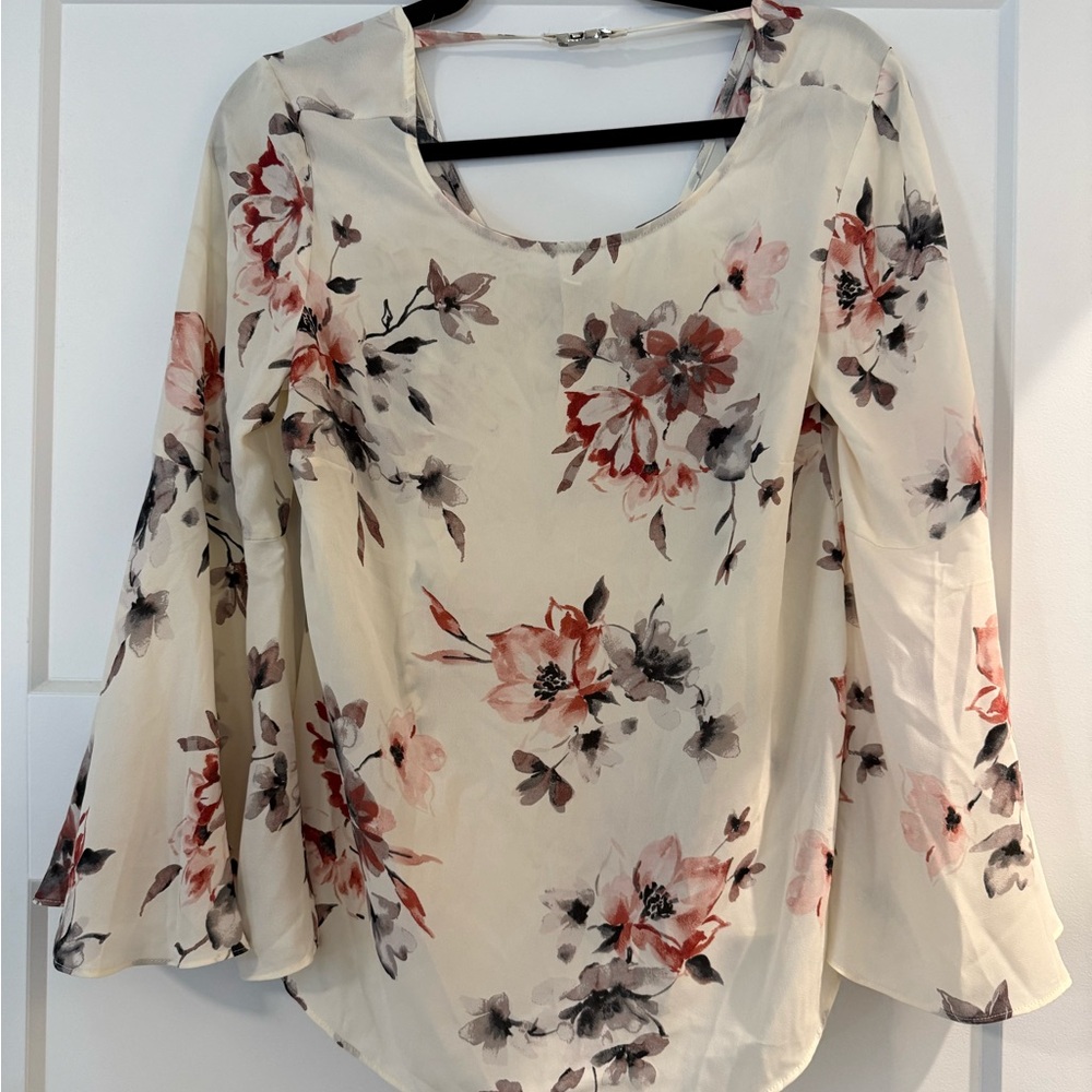 Rose & Olive Cream Floral Blouse